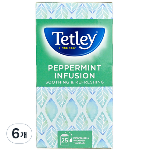 테틀리 민트퓨전 티백, 1.5g, 25개입, 6개