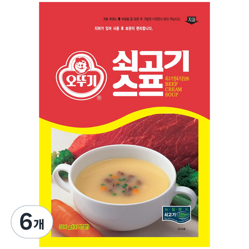 오뚜기 쇠고기 스프, 500g, 6개