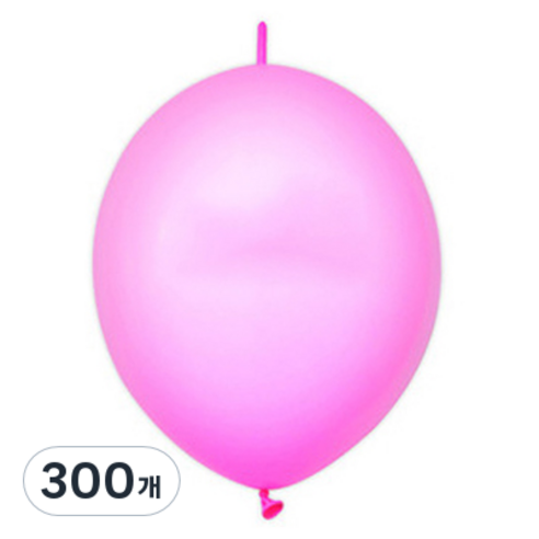 PartyClub 스탠다드 링커룬 풍선 15cm, 핑크, 300개