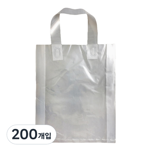 팩스타 손잡이 비닐봉투 M2호 24 x 29 + 3 cm, 투명, 200개입