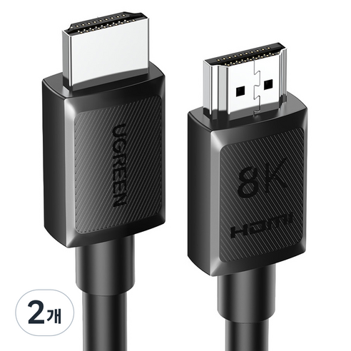 유그린 UHD 8K HDMI 2.1ver 모니터케이블, 2개, 1.5m