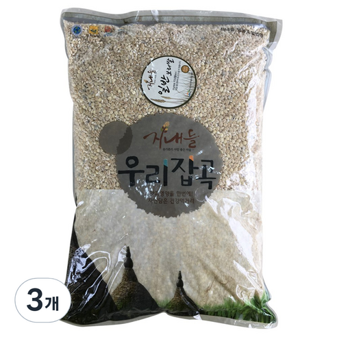 지내들 일반보리쌀, 2kg, 3개