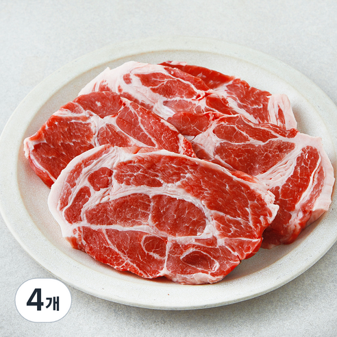 고급진 캐나다산 목살 구이용 (냉장), 1kg, 4개