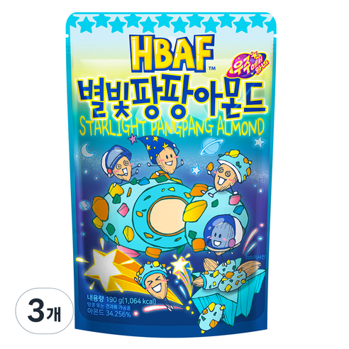 바프 별빛팡팡 아몬드, 190g, 3개