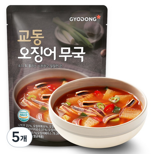 교동식품 오징어무국, 500g, 5개