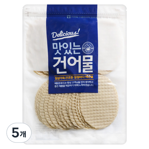 해맑은푸드 맛나포 튀김쥐포, 400g, 5개