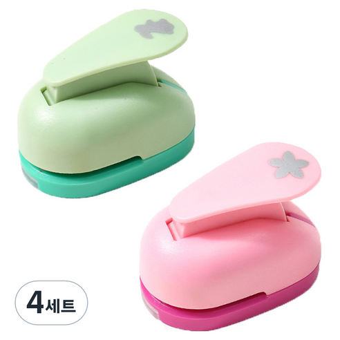 알로데 블리스 모양 펀치 2종 세트, 4세트, 9번(토끼, 벚꽃)