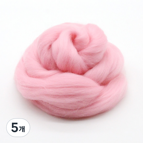 위빙 / 마크라메 재료 펠트실 50g, 7 연핑크, 5개