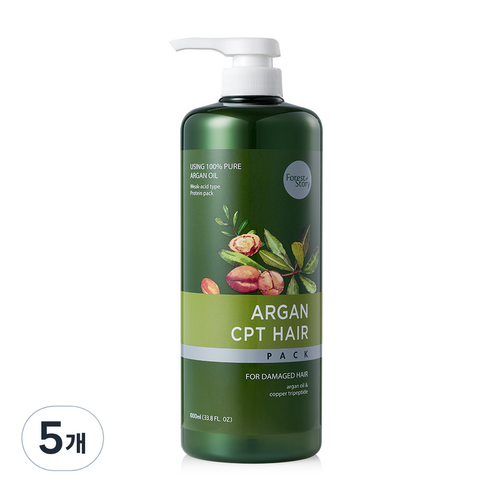 포레스트스토리 아르간 CPT 약산성 헤어팩, 1000ml, 5개