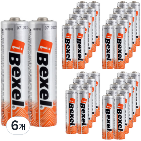 벡셀 알카라인 AA 건전지, 20개입, 6개