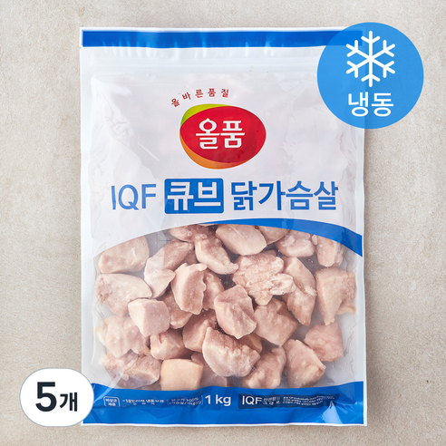올품 IQF 큐브 닭가슴살 냉동