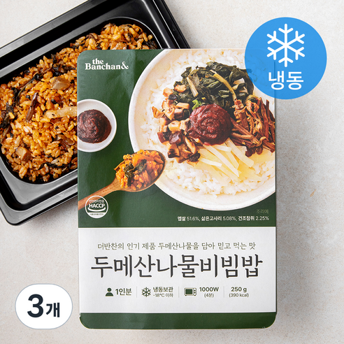 더반찬 두메산나물비빔밥 (냉동), 250g, 3개