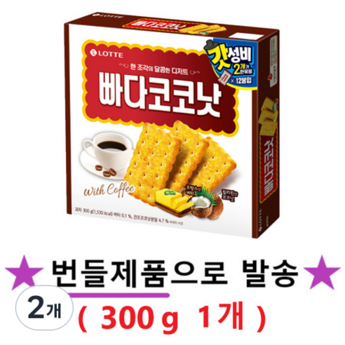 롯데제과 빠다코코낫, 300g, 2개