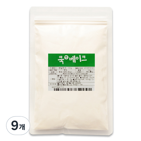 쿡앤베이크 분말 한천, 9개, 100g