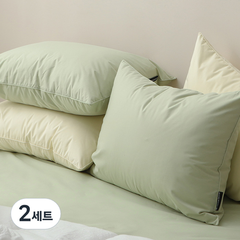타카타카 WP워터쉴드 방수 베개커버 + 솜포함 세트, 그린티, 2세트