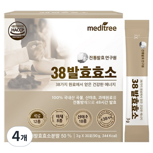 메디트리 전통발효연구원 38발효효소 30p, 90g, 4개