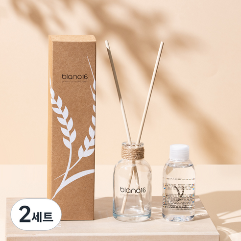 블랑16 내츄럴 베이스 디퓨저 120ml + 섬유스틱 7p, 라벤더, 2세트