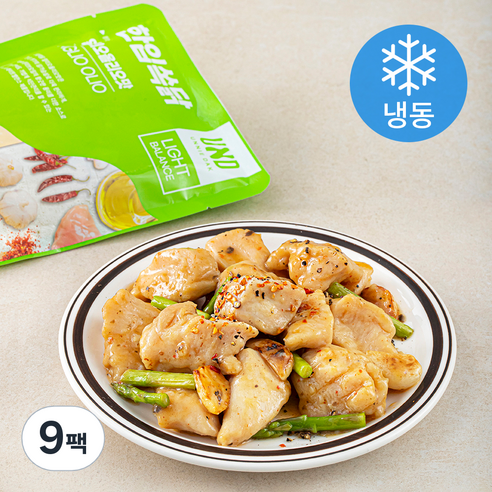 언니닭 한입쏙닭 알리오올리오맛 (냉동), 100g, 9팩