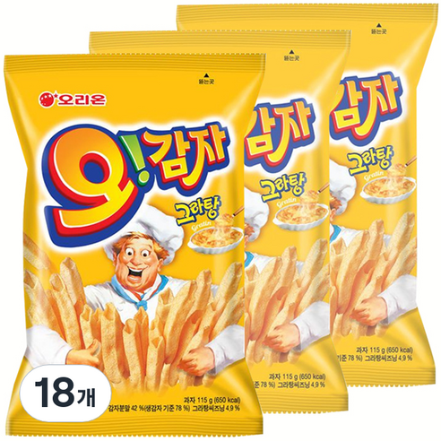 오리온 오감자 그라탕 스낵, 115g, 18개