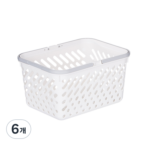 리템 멀티바스켓, IVORY + COOLGRAY, 6개