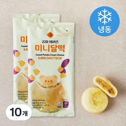 낭만부부 고구마 크림치즈 미니 달떡 (냉동), 1개입, 10개