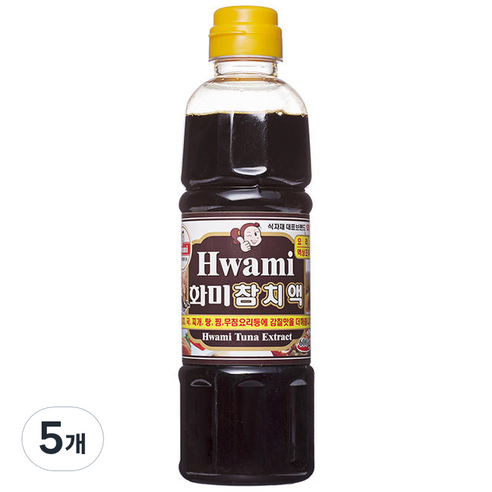 화미 참치액, 600g, 5개