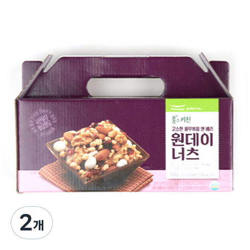 풀스키친 고소한 율무볶음 앤 베리 원데이너츠 견과 선물세트, 300g, 2개