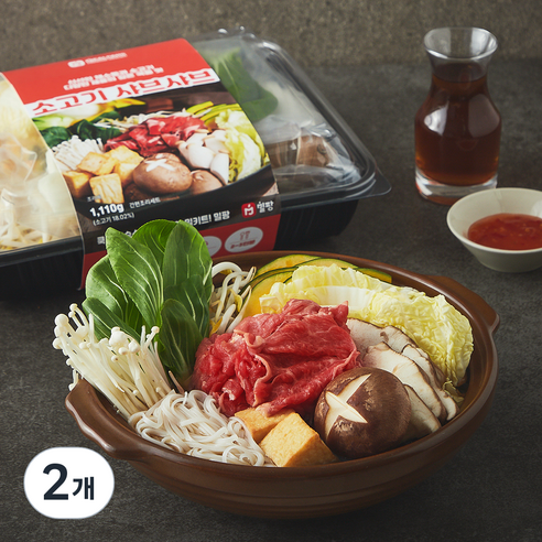 밀팡 소고기 샤브샤브 밀키트, 1.11kg, 2개