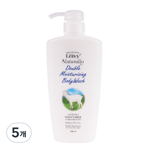 Leivy 산양유 바디워시 플로럴 코튼향, 500ml, 5개