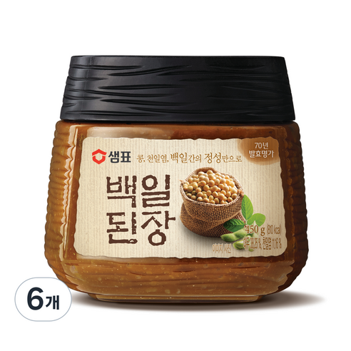 샘표 백일된장, 450g, 6개