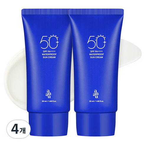 아유아유 워터프루프 선크림 SPF50+ PA++++, 50ml, 4개