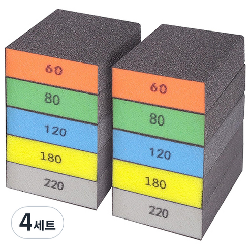 OON 샌딩 스펀지 사포 5종 세트, 4세트