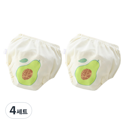 베베니즈 후르츠 유아 배변훈련팬티 2p, 아보카도, 4세트