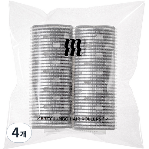 머지 열전도 헤어롤 앞머리 점보 구르프 106 x 40 mm 2p, 혼합색상, 4개