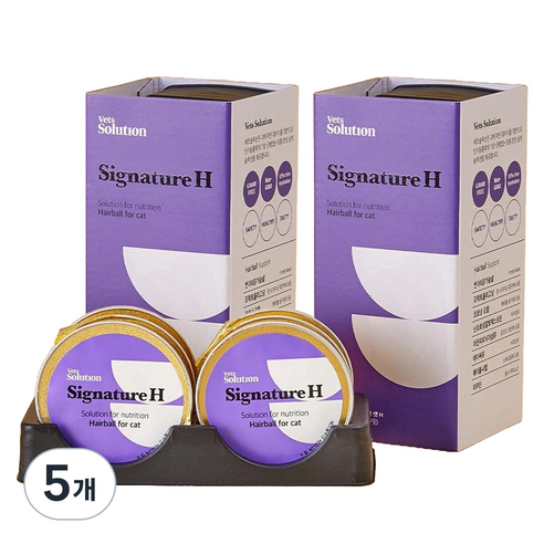 베츠솔루션 강아지 시그니처캔 H 헤어볼 for cat 6p, 헤어볼 12p, 180g, 5개