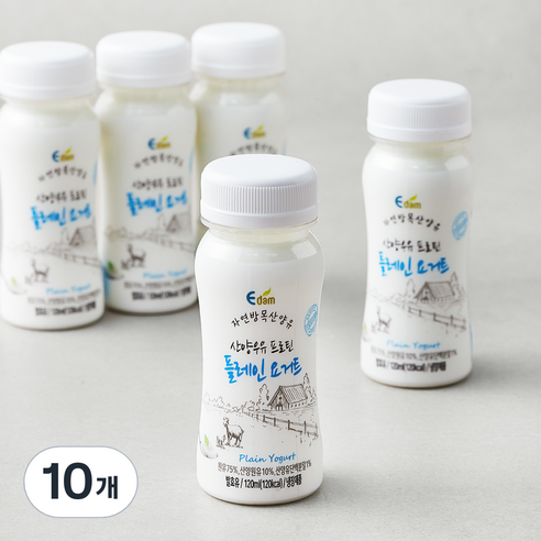 이담 산양우유 프로틴 플레인 요거트, 120ml, 1개입, 10개
