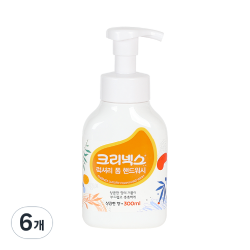 크리넥스 럭셔리 폼 핸드워시 자몽향, 6개, 300ml
