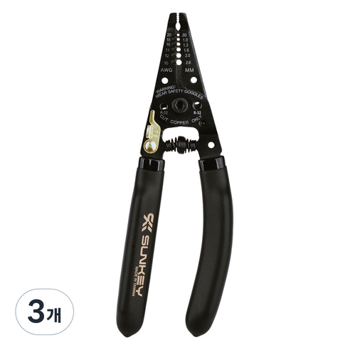 썬키 와이어 스트리퍼 0.8~2.6mm SES-0826G, 3개