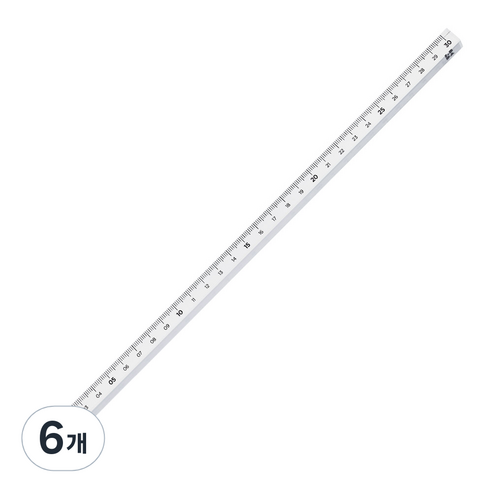 롭다 아크릴스틱자 30cm, Pure, 6개