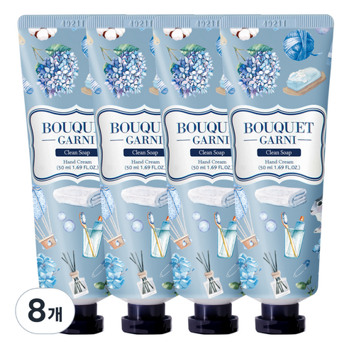 부케가르니 핸드크림 클린솝, 50ml, 8개