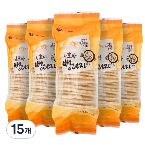 스위트영 단호박 스낵 뻥과자, 80g, 15개