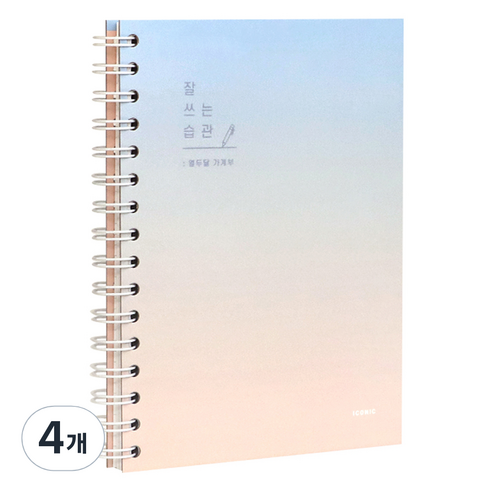 아이코닉 잘 쓰는 습관 열두달 가계부 만년형 용돈기입장, 06 Sunrise, 4개