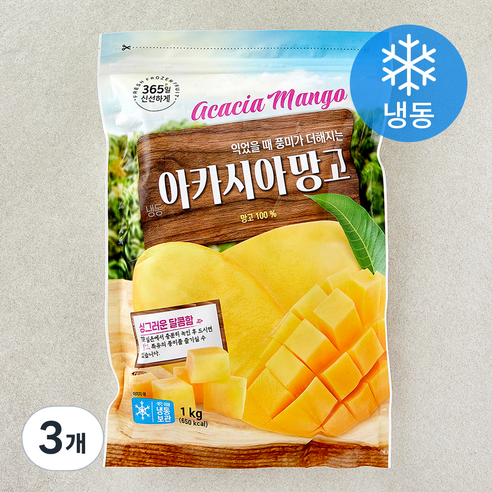 호재준 아카시아 망고 (냉동), 3개, 1kg