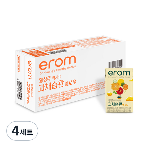 이롬 황성주 과채습관 옐로, 140ml, 48개