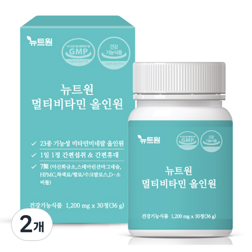 뉴트원 멀티비타민 올인원 36g, 2개, 30정