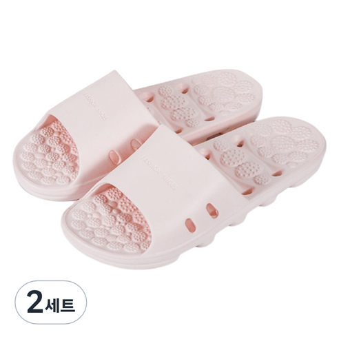 언헤브 패션 지압 슬리퍼 230, 01 핑크, 2세트