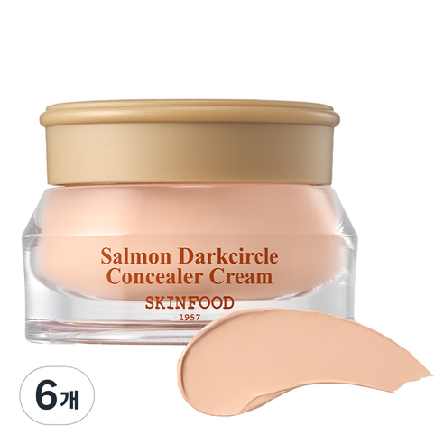 스킨푸드 연어 다크서클 컨실러 크림, 2호 살몬 베이지, 6개