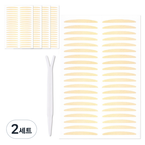 더분 깃털 누드 단면 쌍꺼풀 테이프 세트 200p, 누드 R TYPE, 2세트