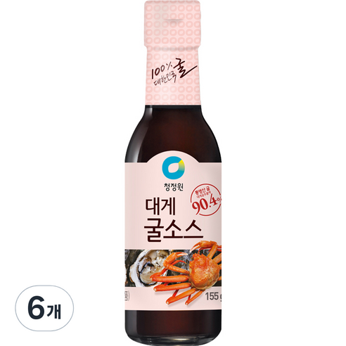 대상 청정원 대게 굴 소스, 155g, 6개