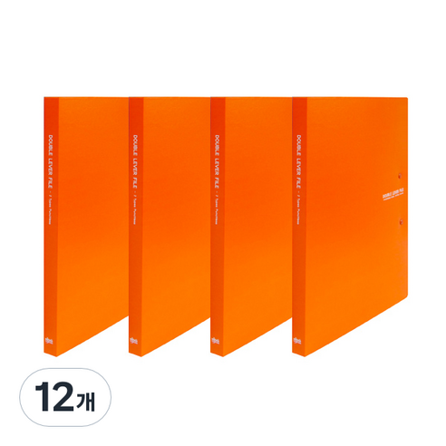노블 합지 더블레버화일 A4, 주황, 12개